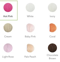 a chart showing the different colors of hot pink