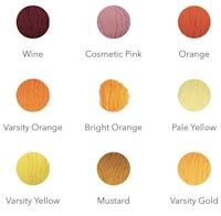 a chart showing the different colors of wine